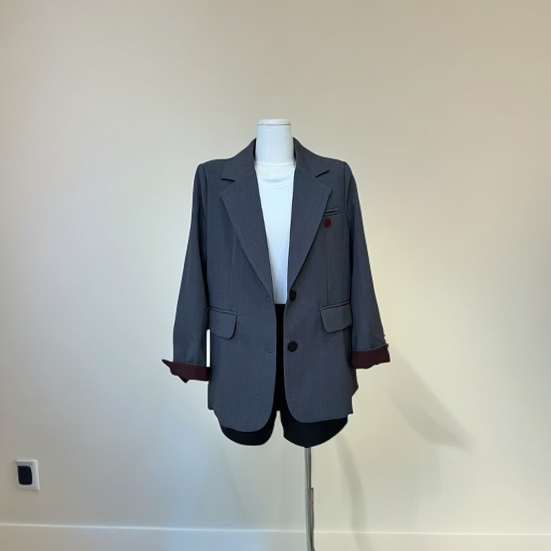 6286西装外套女款春季气质百搭韩版时尚简约设计感西装外套