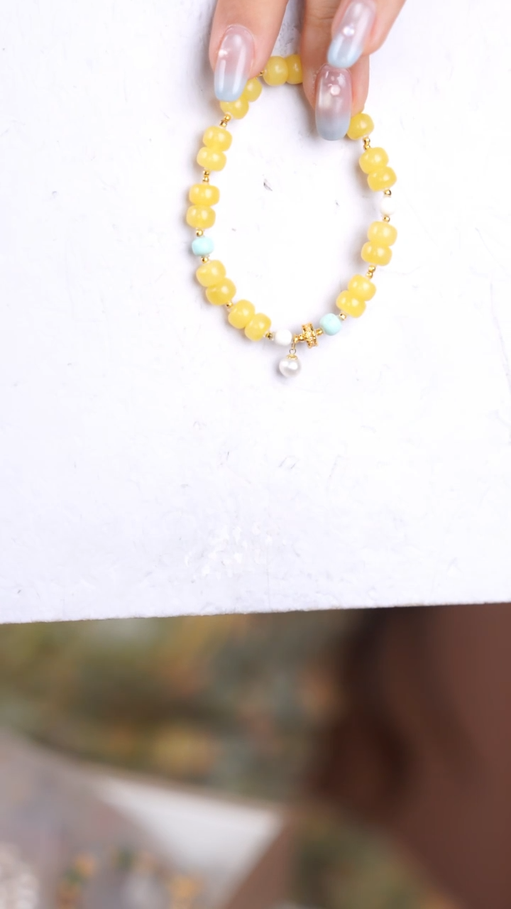 18K金镶嵌蜜蜡手串@@@@@@@@@@@@@@@@@@