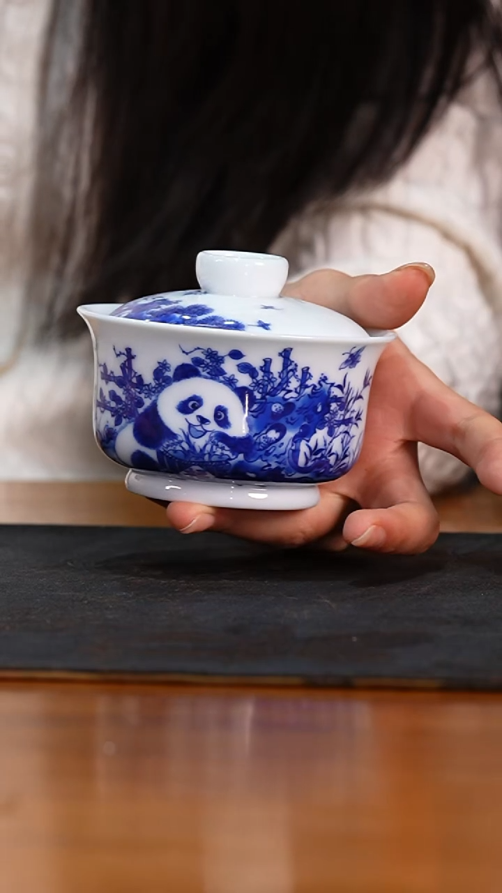 瓷瓷姑娘铭墨朗谷熊猫杯