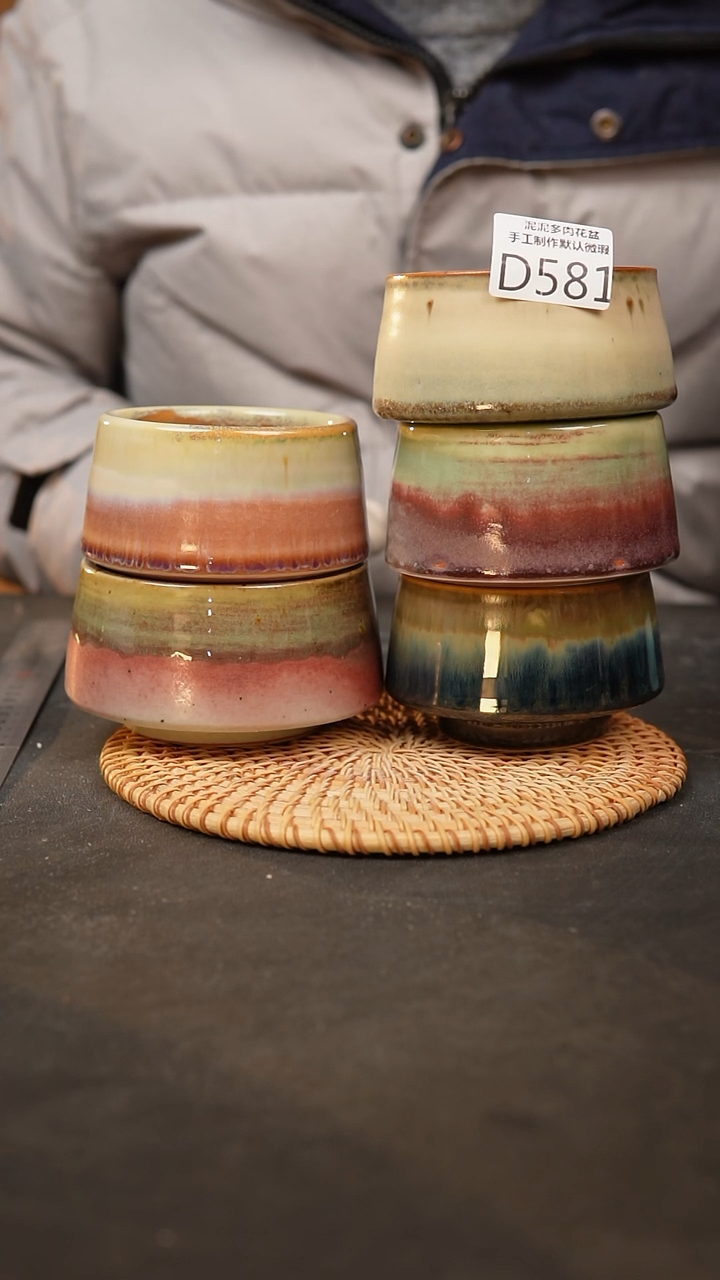 【闪购商品】瓷片581泥泥手工花盆