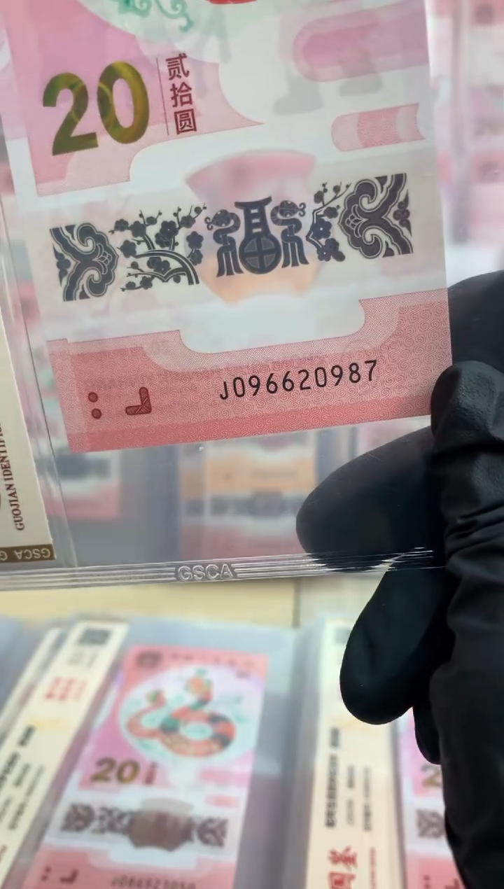 【闪购商品】塑料蛇钞龙钞 共2钞 【全同号】0987