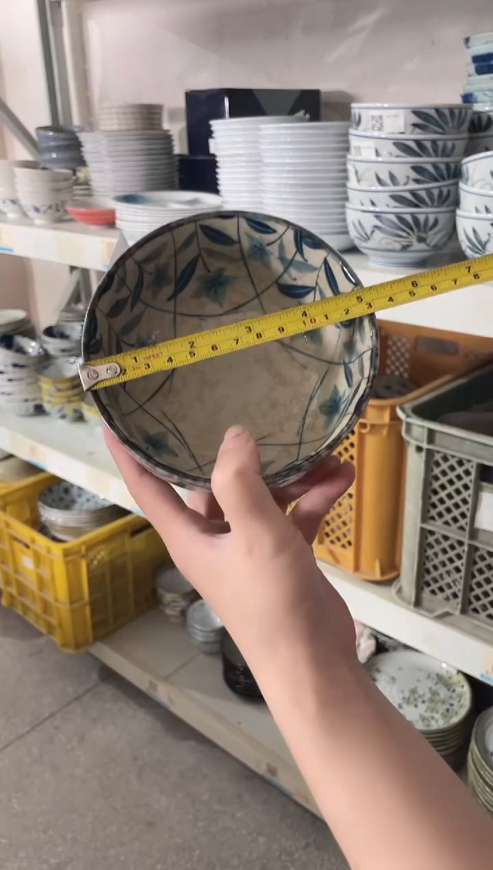 陶瓷黄泥桔梗5寸碗 微瑕