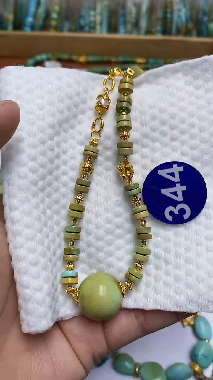 【闪购商品】绿松石项链银S925镶嵌344