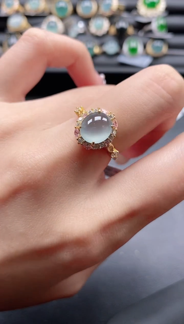 【闪购商品】翡翠戒指银S925镶嵌1111