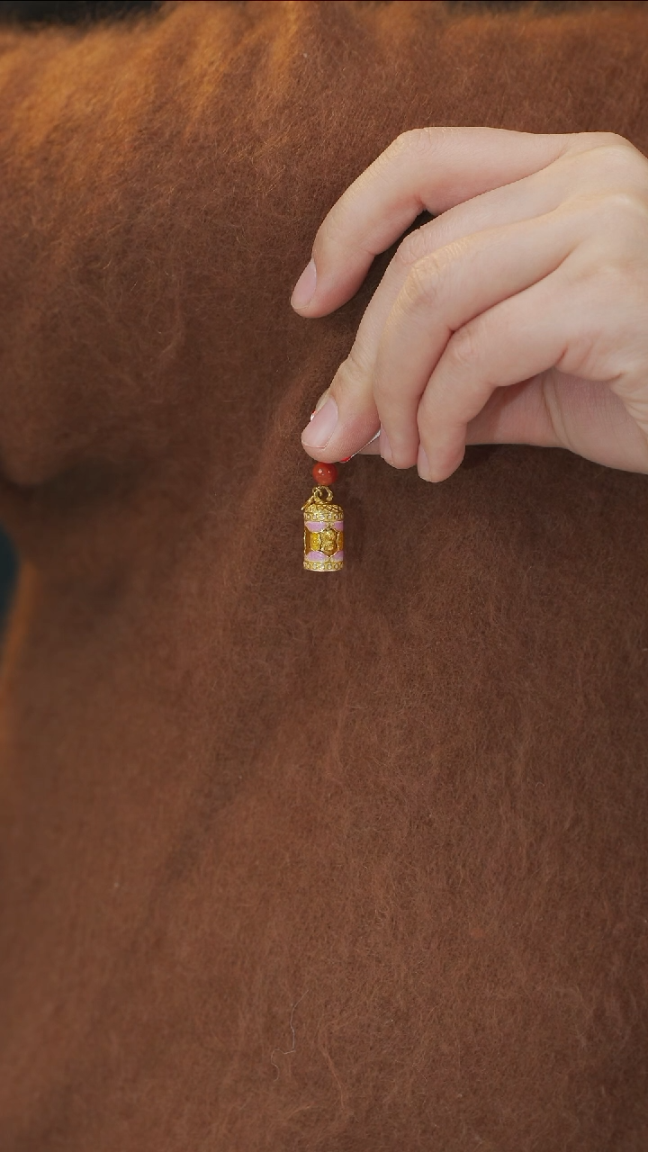 【闪购商品】南红玛瑙吊坠(不含链)18K金镶嵌吊坠