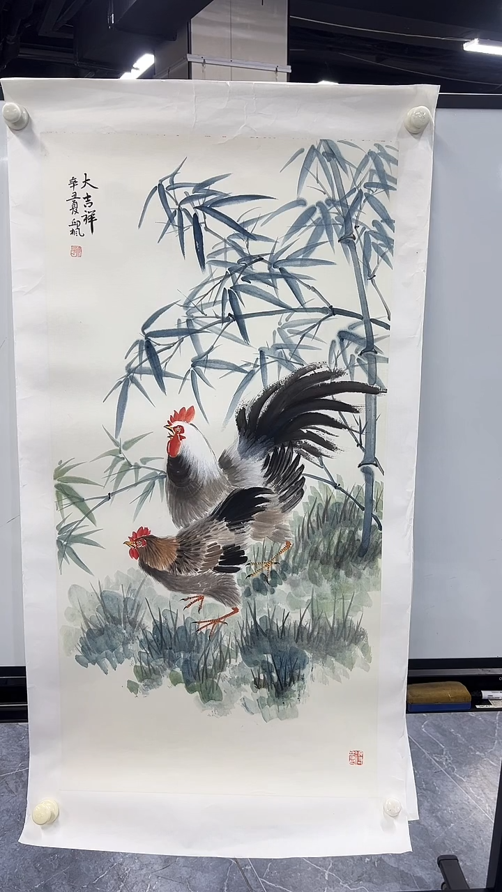 国画花鸟作品手绘