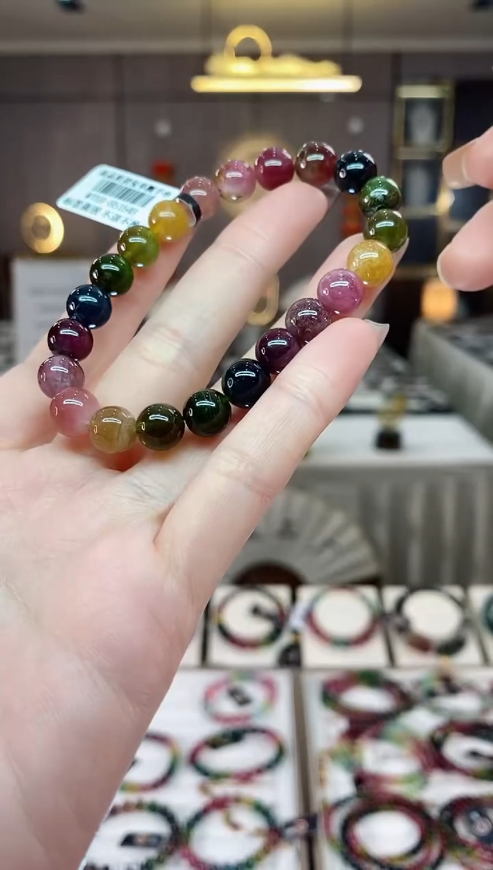 【闪购商品】碧玺单圈手串8mm+未镶嵌一物一证dan