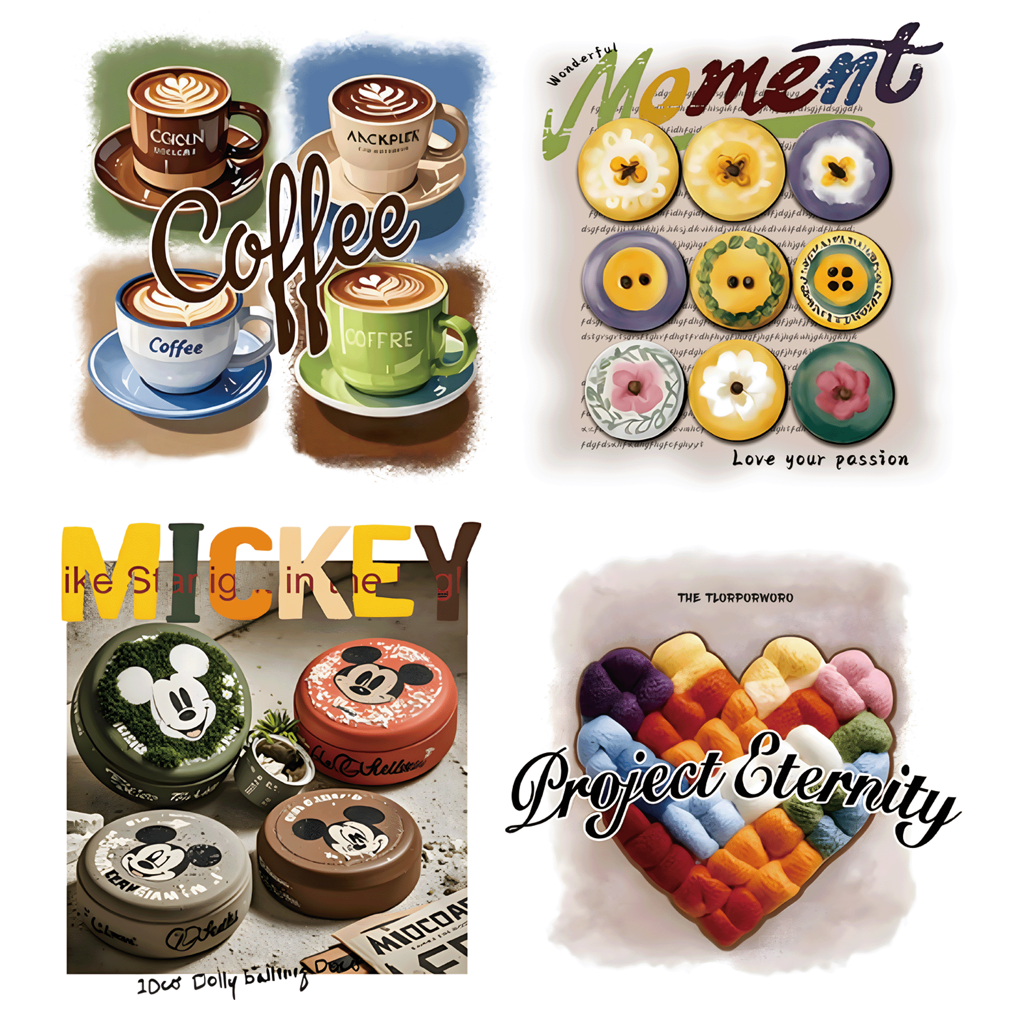 咖啡白墨烫画服装辅料，满20包邮（冷撕）