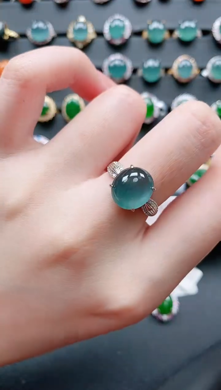 【闪购商品】翡翠戒指银S925镶嵌11111111