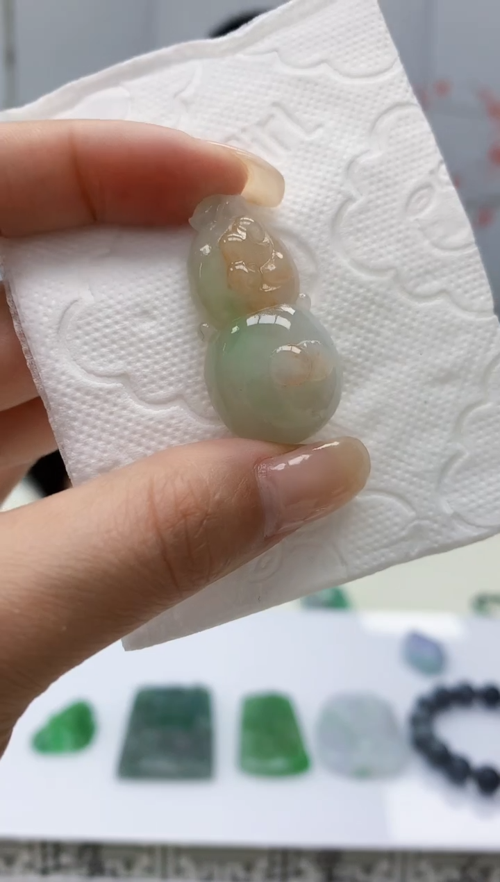 【闪购商品】定制翡翠未镶嵌3916lr毛货挂件36