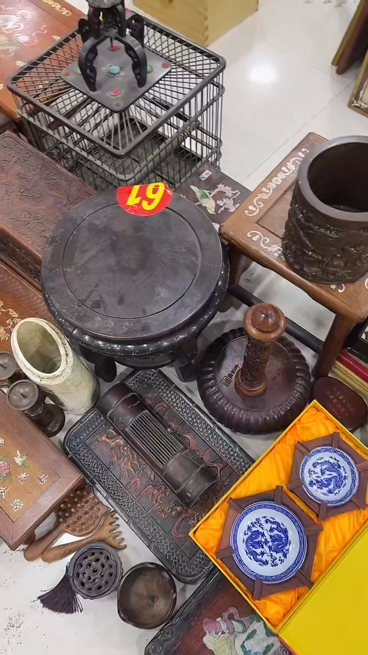 木冰**角沐头淘摆件木雕件