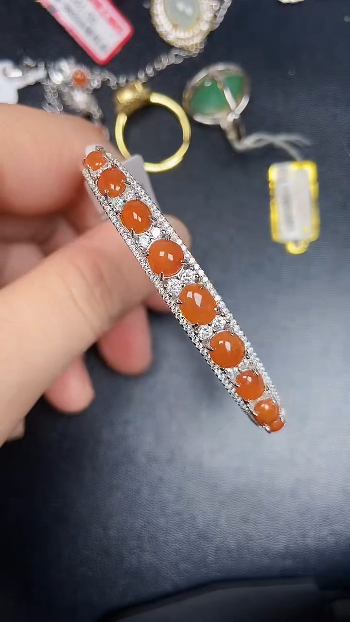 银S925镶嵌戒指翡翠1090