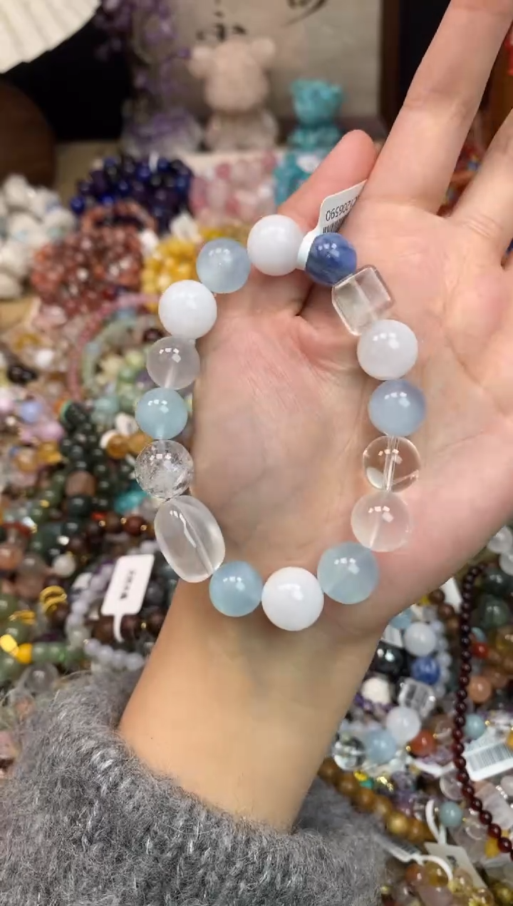 未镶嵌手链海蓝宝石482