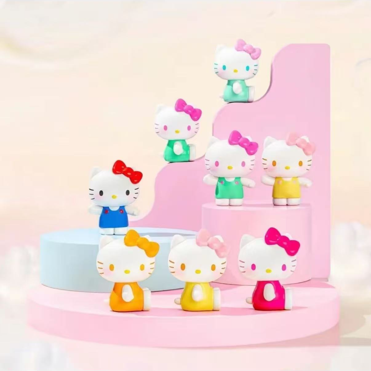 【拆盒】-TOPTOY-HelloKitty夏日彩虹糖MINI萌粒摆件盲盒（代拆）