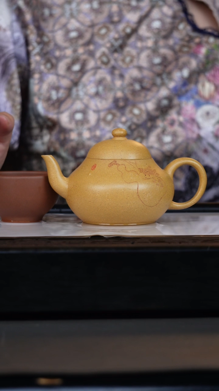 茶壶紫砂景壶祥降坡绿泥280cc