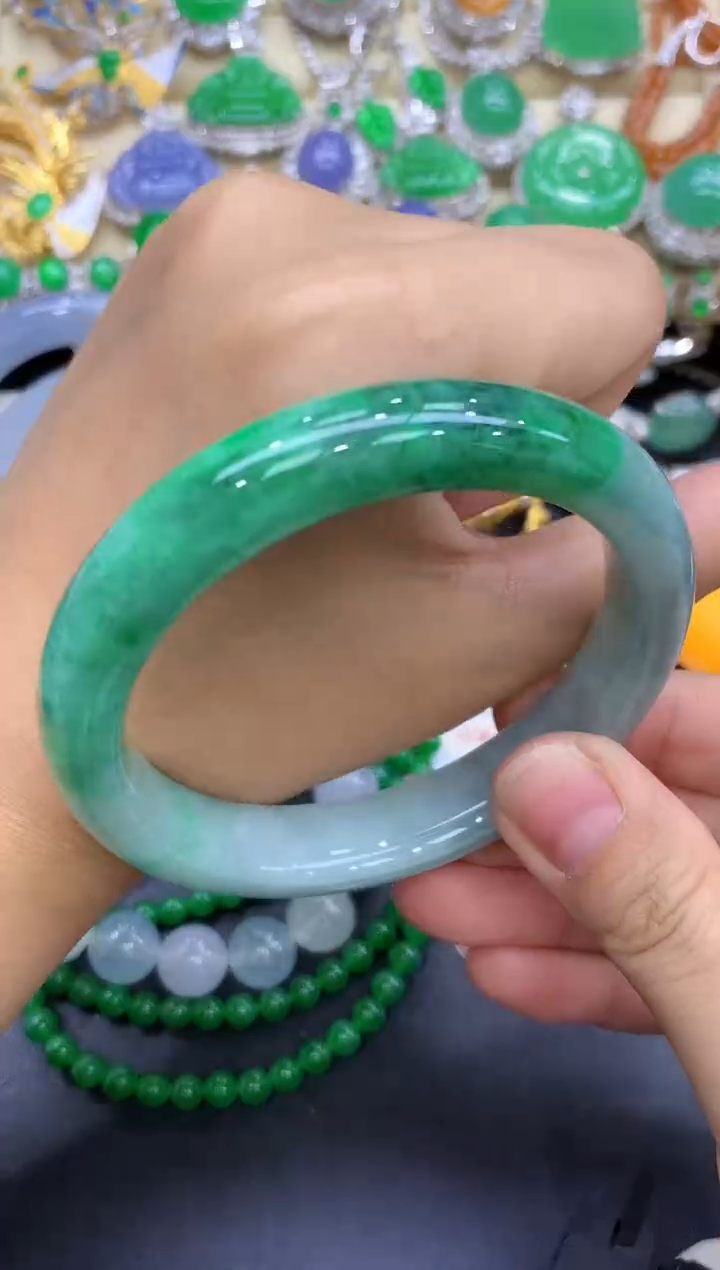 未镶嵌手镯翡翠347-中国好珍宝