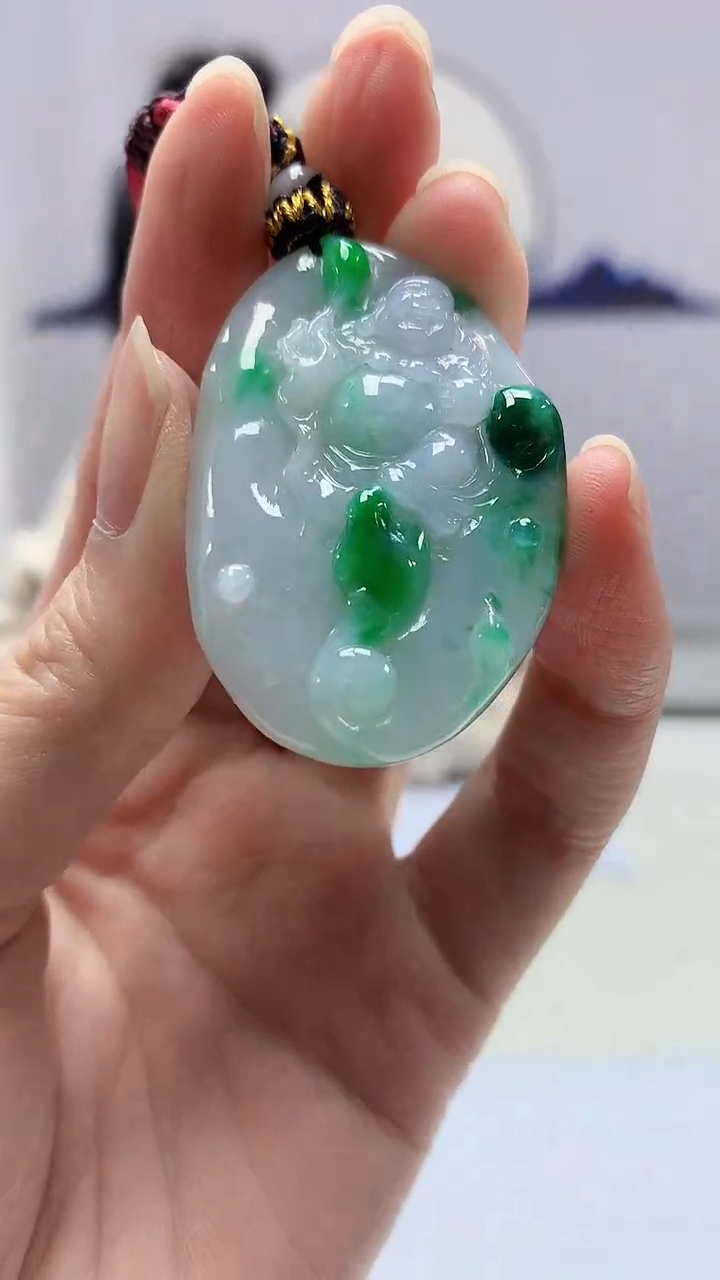 【闪购商品】定制翡翠未镶嵌4902zm-毛货挂件佛公195