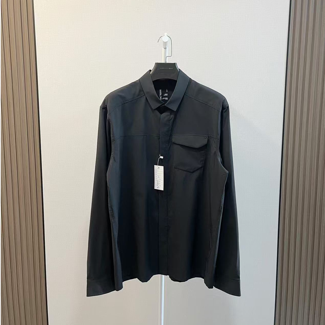 99新 ARC'TERYX/始祖鸟 /Skyline刺绣logo透气速干长袖衬衫/尺码L