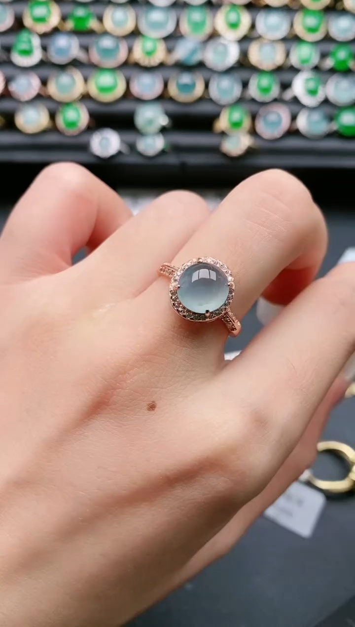 【闪购商品】翡翠戒指银S925镶嵌1111111