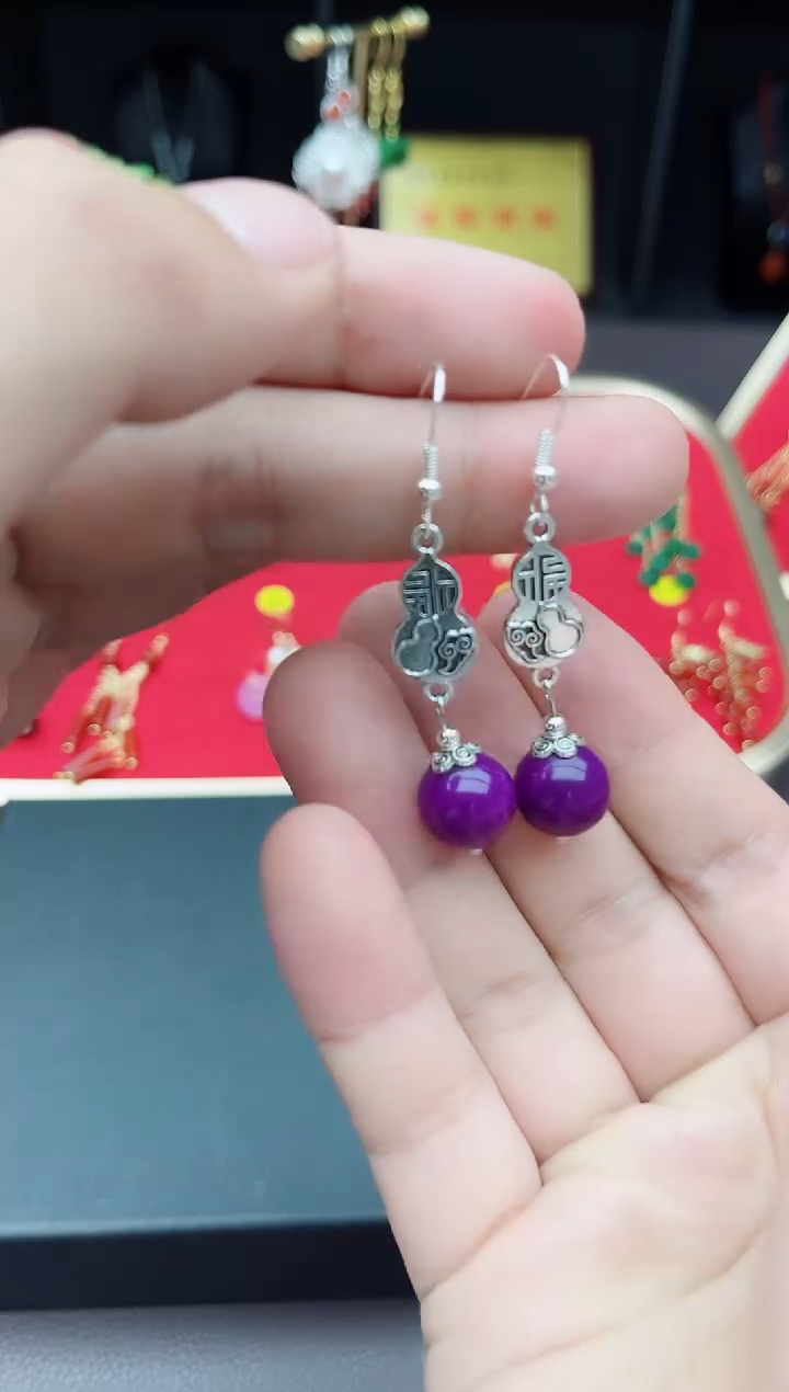 【闪购商品】玛瑙/玉髓耳钉银S925镶嵌232000