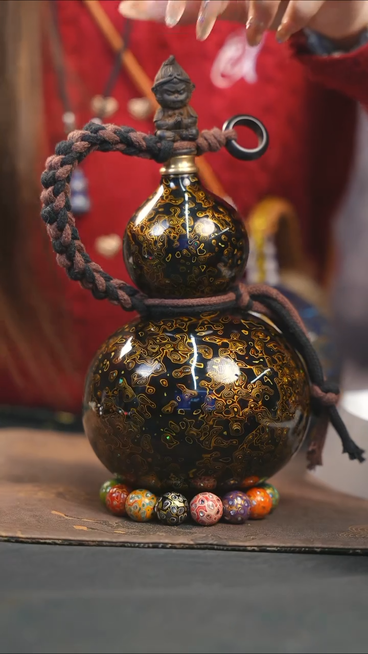 【闪购商品】WF235大漆酒葫芦不包手串及旋转底座