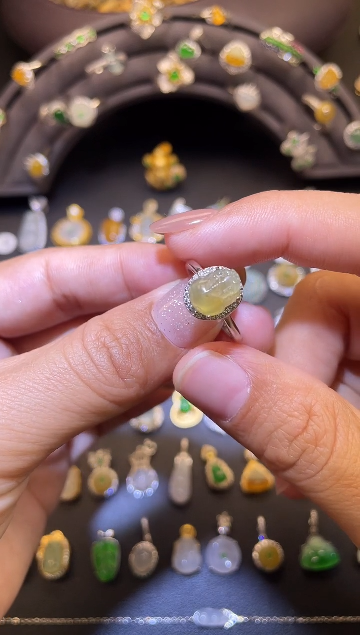 吊坠(不含链)银S925镶嵌翡翠1