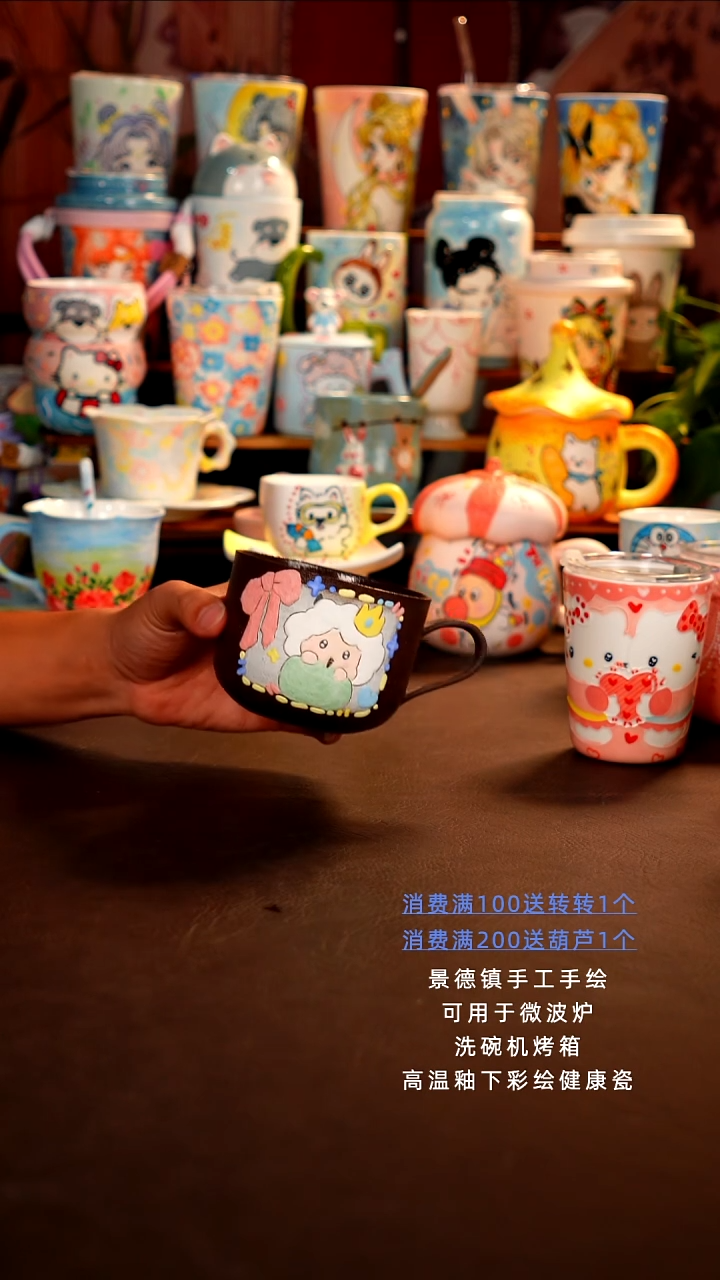 景德镇手工手绘杯杯