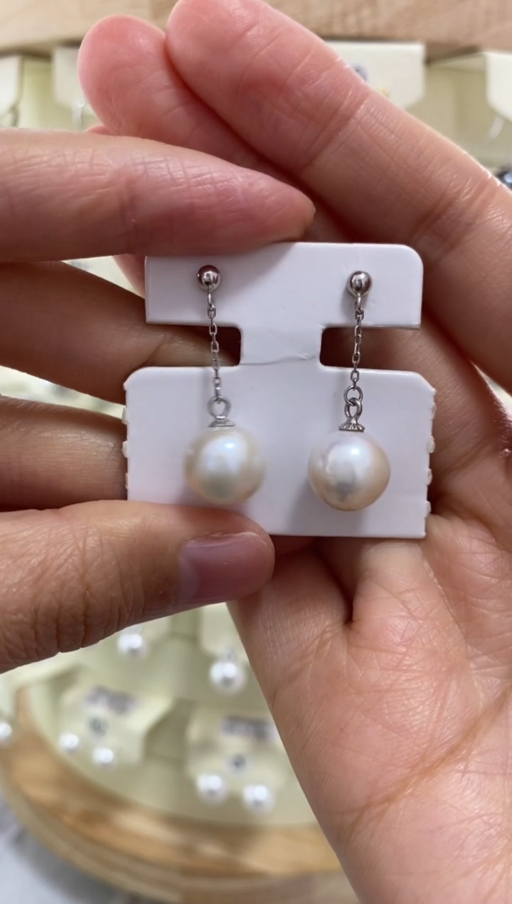【闪购商品】淡水珍珠耳饰银S925镶嵌1