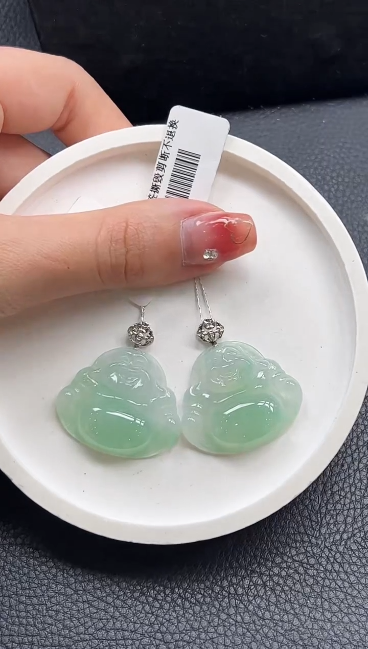 【闪购商品】翡翠颈饰18K金镶嵌佛公多样性发1件