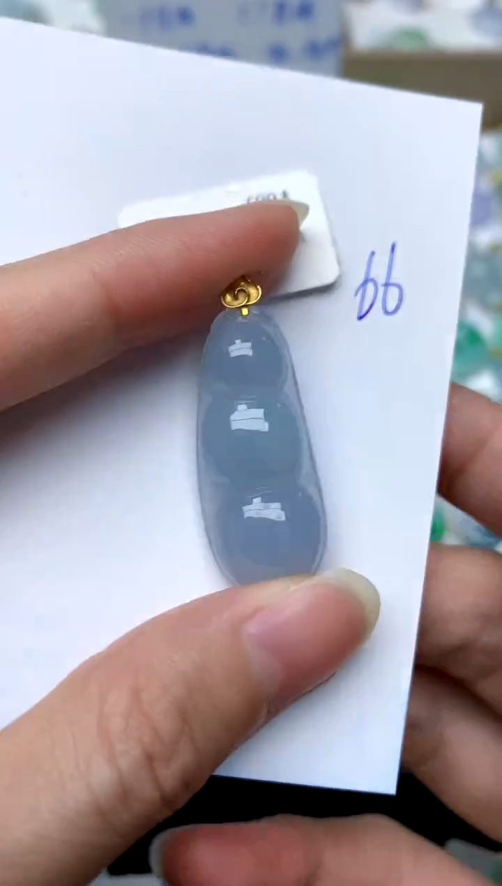 【闪购商品】翡翠颈饰18K金镶嵌66天然A货翡翠