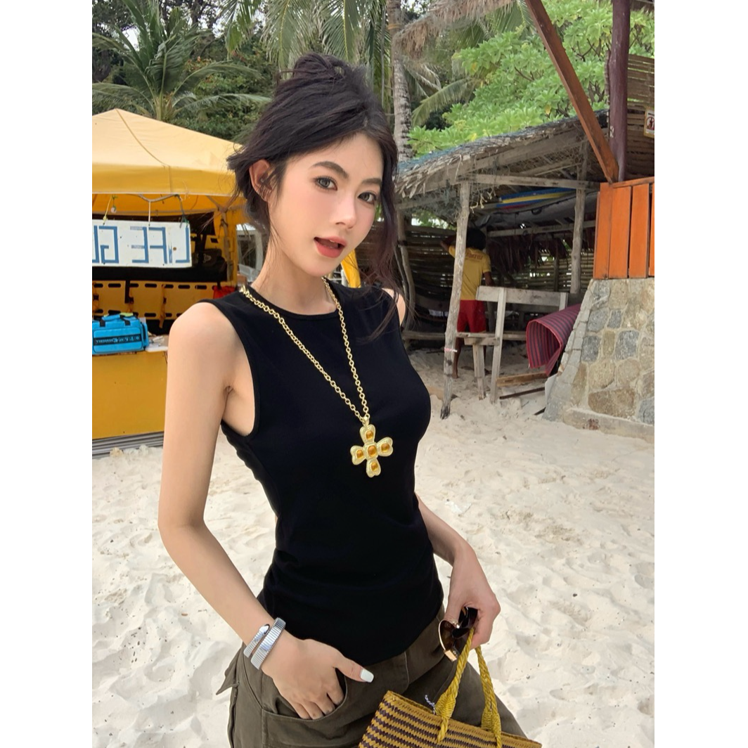 DUOXINIU/多喜牛/ZhouZhou通勤夏季修身型背心无袖百搭修身街头风
