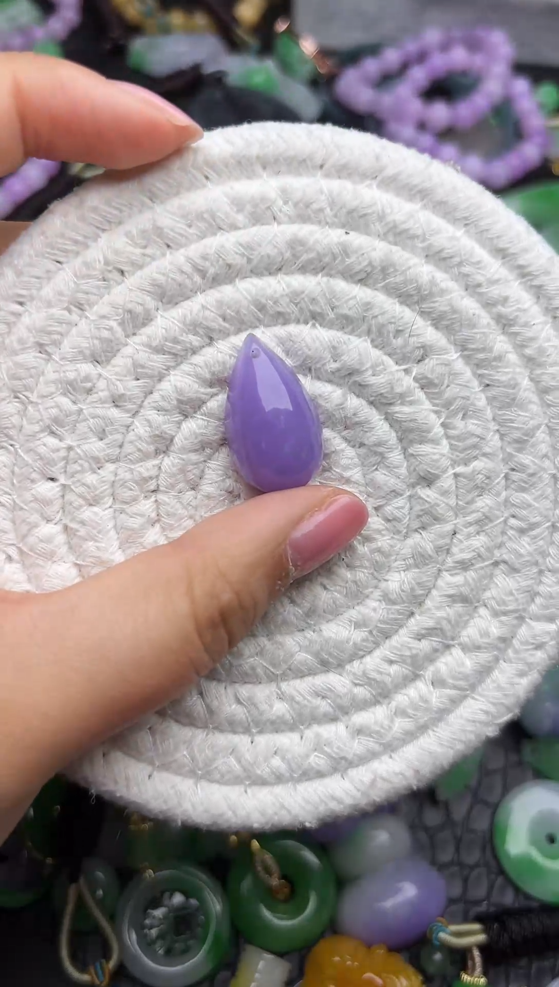 颈饰未镶嵌翡翠缅甸翡翠吊坠