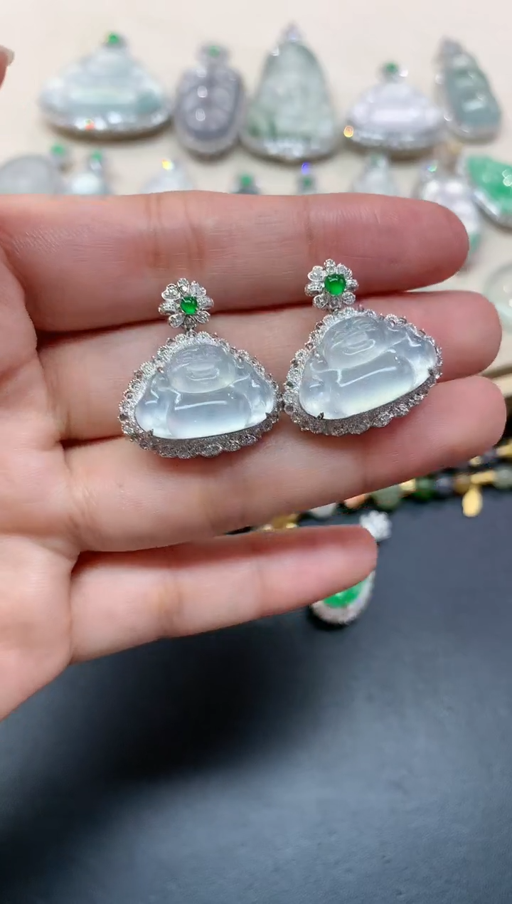 【闪购商品】翡翠吊坠(不含链)18K金镶嵌A370多样性发其一|9800