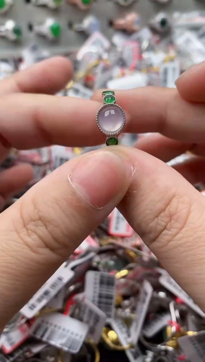 【闪购商品】翡翠戒指银S925镶嵌111111---9