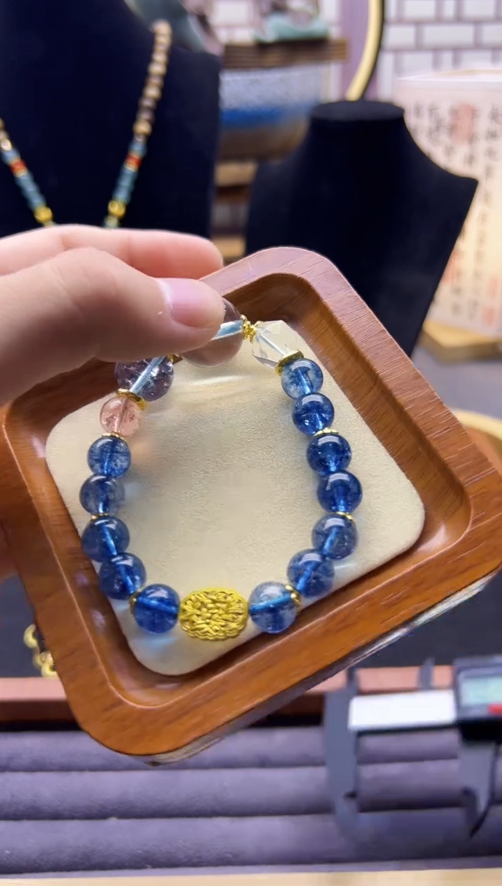 14K金镶嵌颈饰水晶S598              