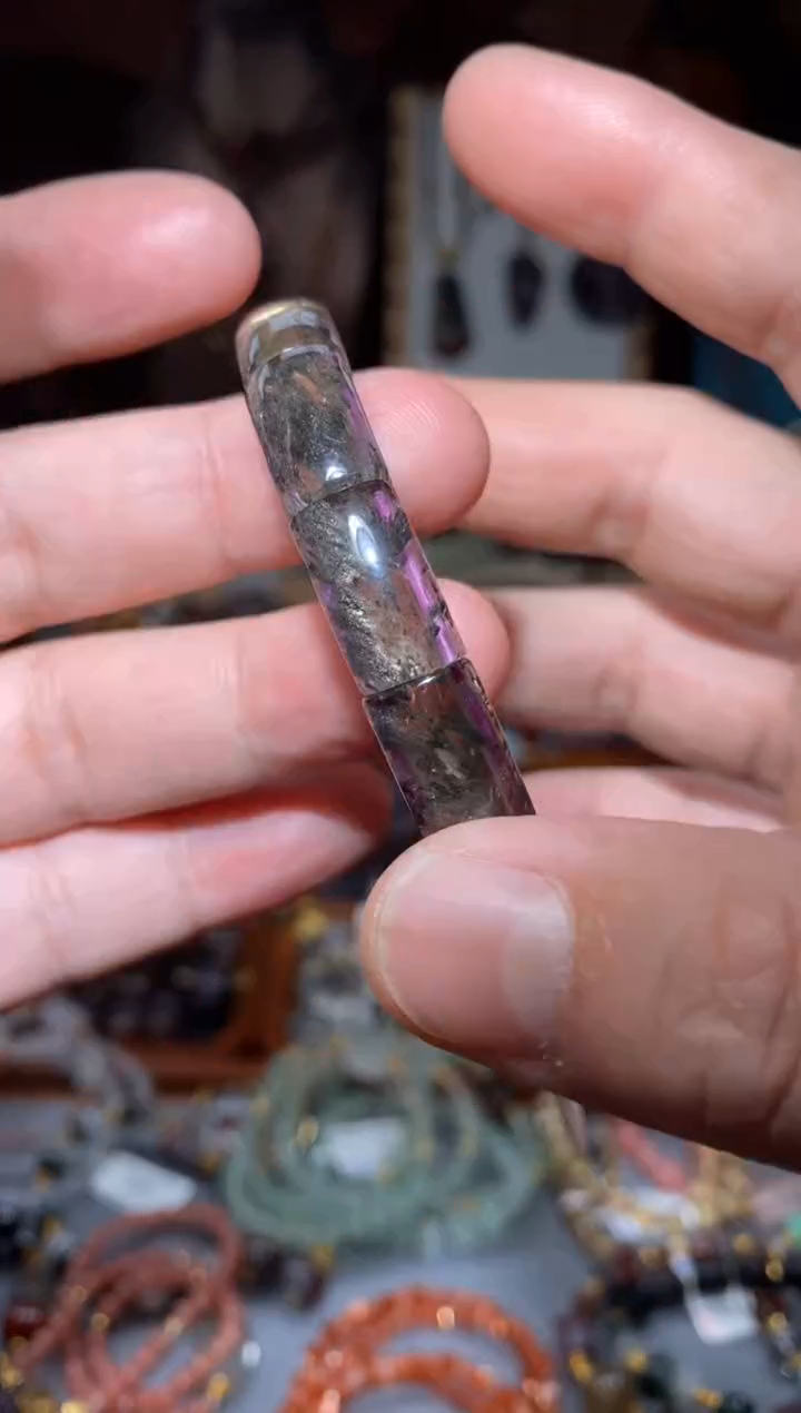 【闪购商品】水晶镯牌未镶嵌黑羽极光