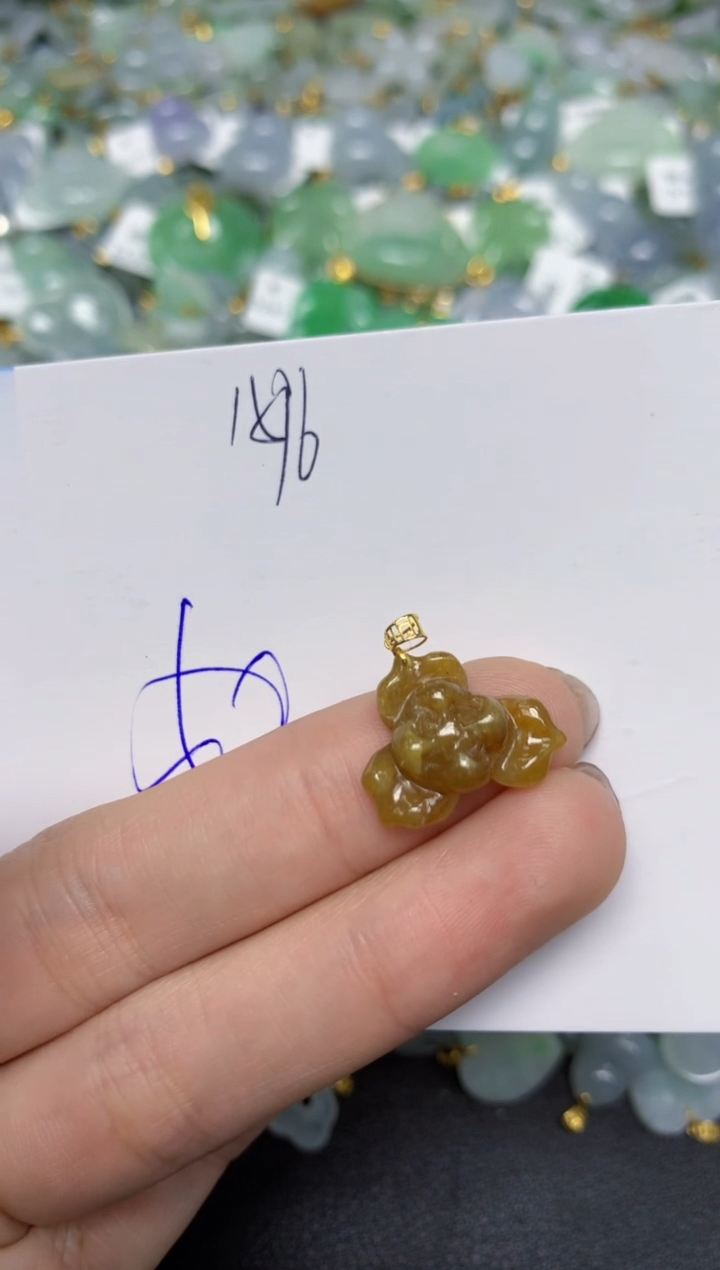 【闪购商品】翡翠颈饰18K金镶嵌天然翡翠A货