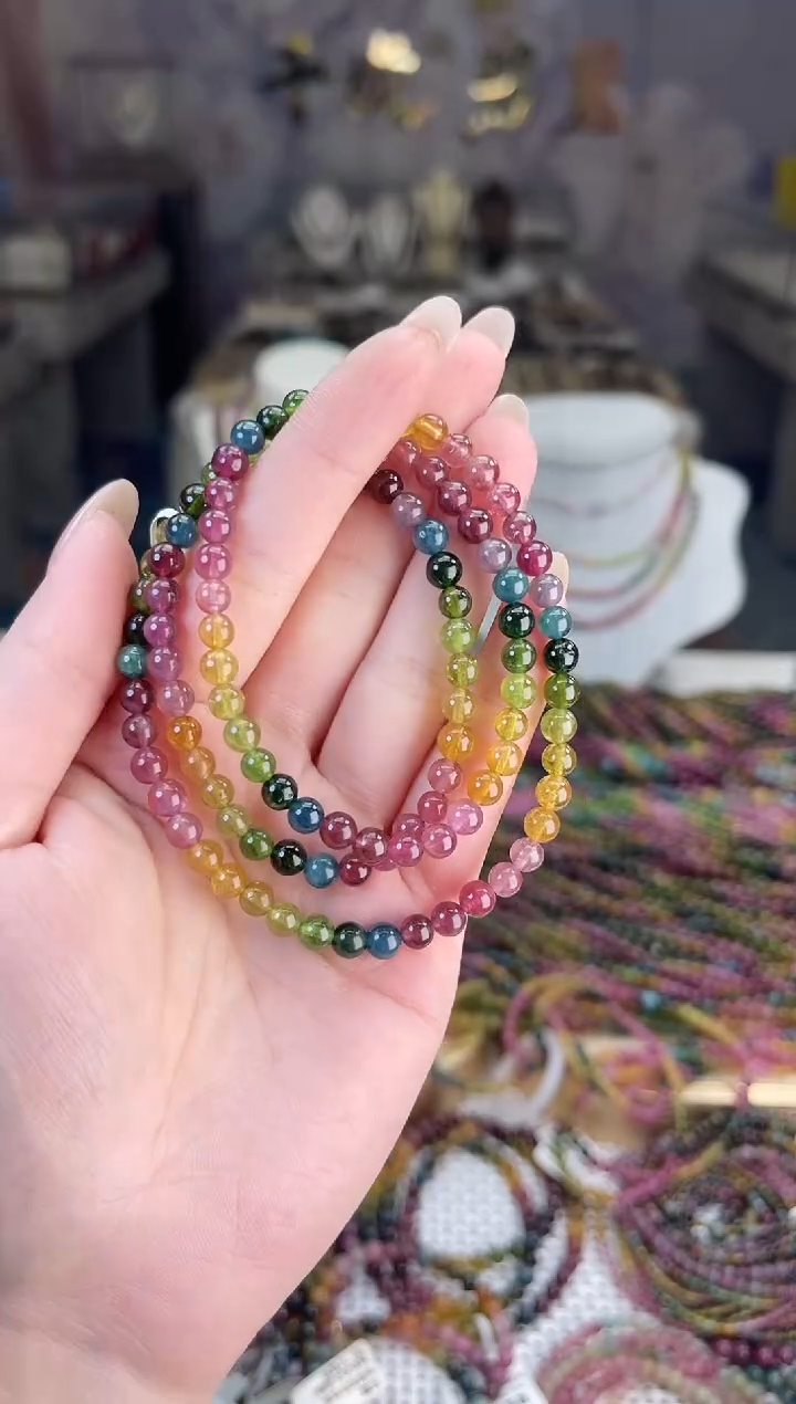 /未镶嵌碧玺5mm+碧玺多圈多样性发货