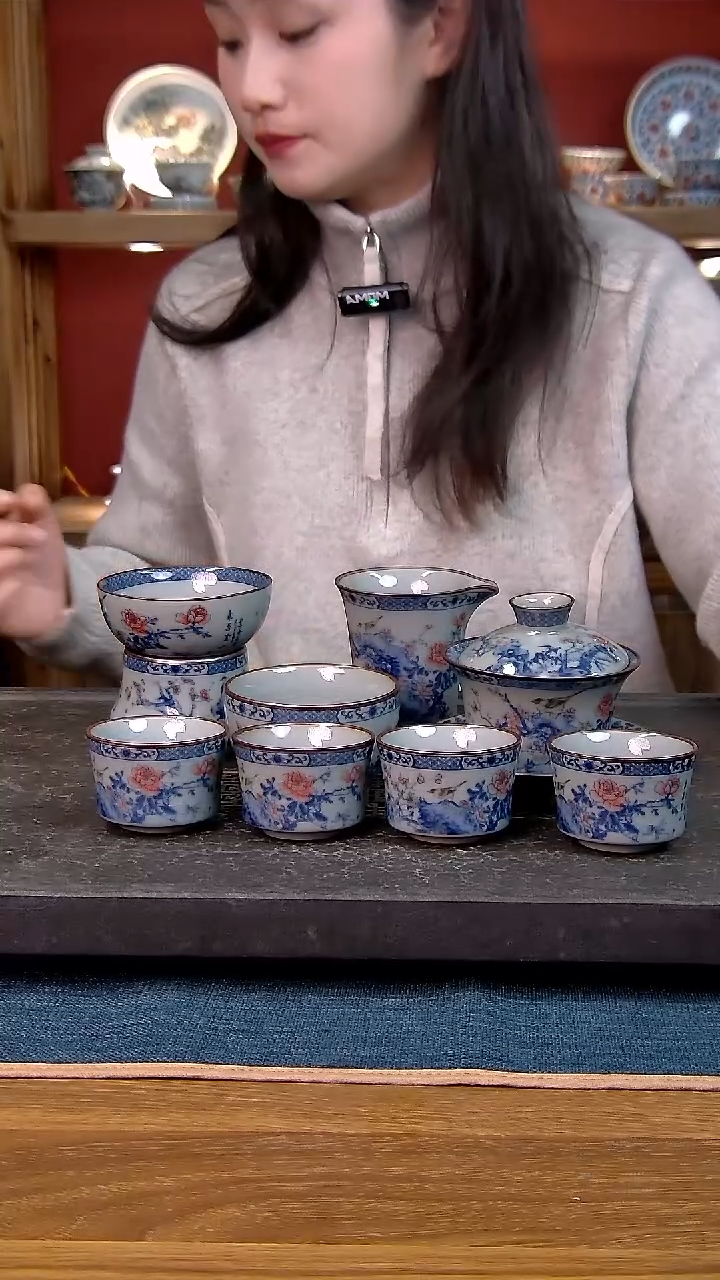 简装家用款8件套 老陶泥开片纹陶瓷茶具