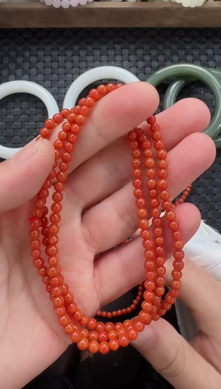 颈饰未镶嵌南红玛瑙多圈（多样性发货拍一发一）