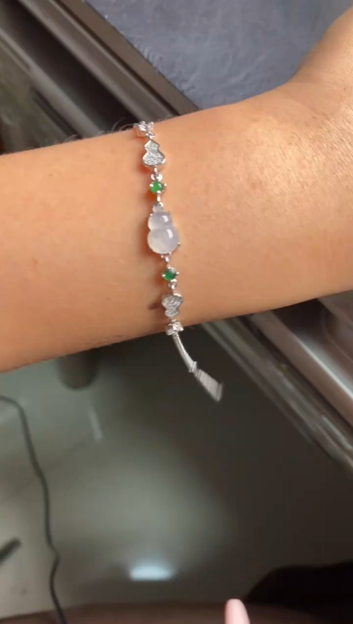 银S925镶嵌戒指翡翠天然A货翡翠