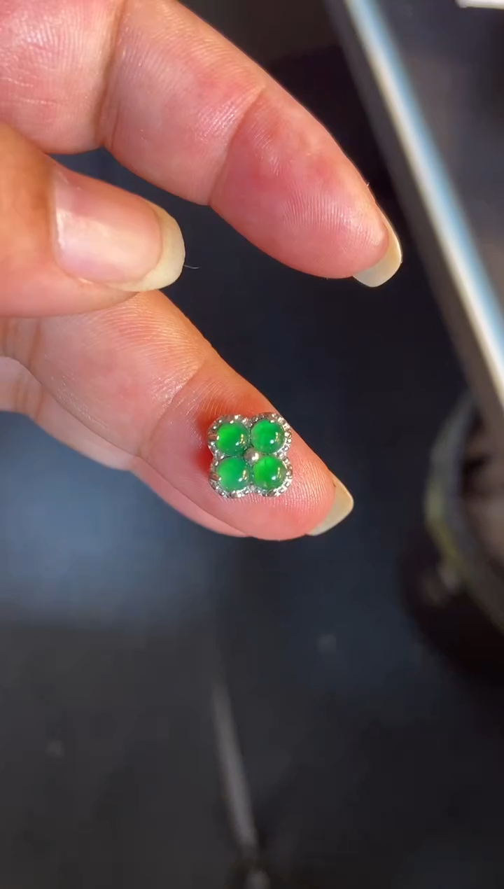 吊坠(不含链)银S925镶嵌翡翠1