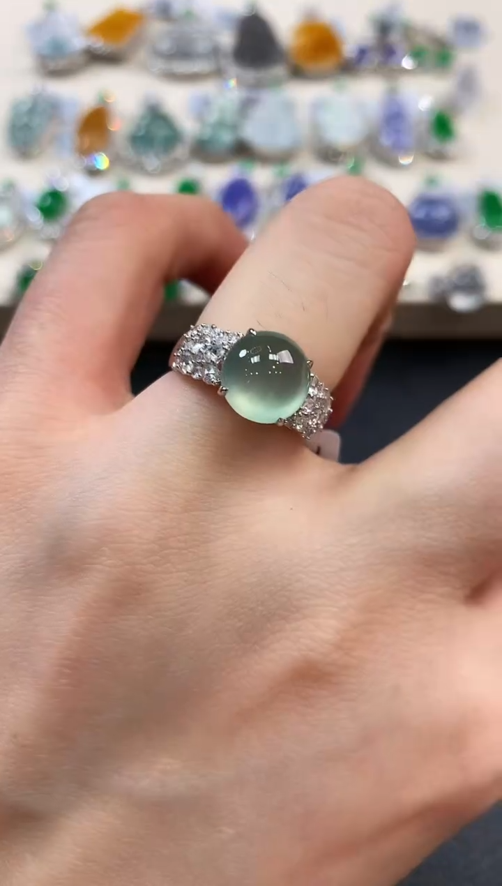 【闪购商品】翡翠戒指18K金镶嵌n18       