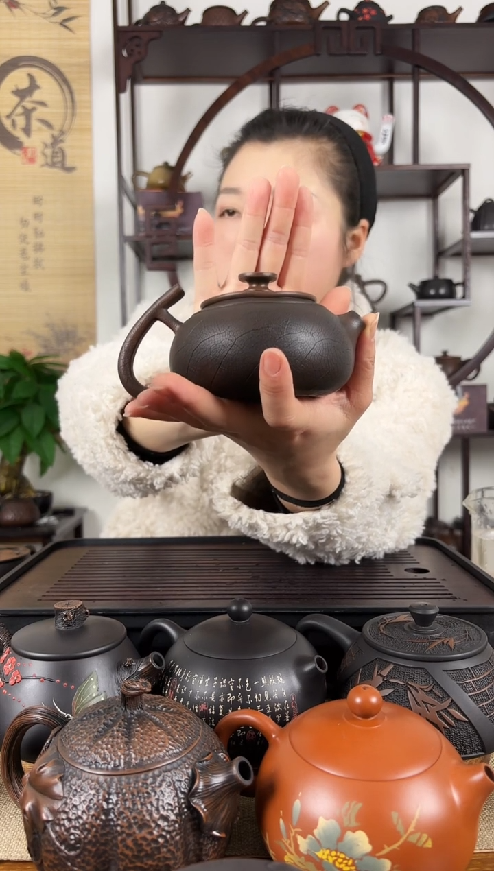 【闪购商品】壶建水紫陶壶 叶脉纹 200cc