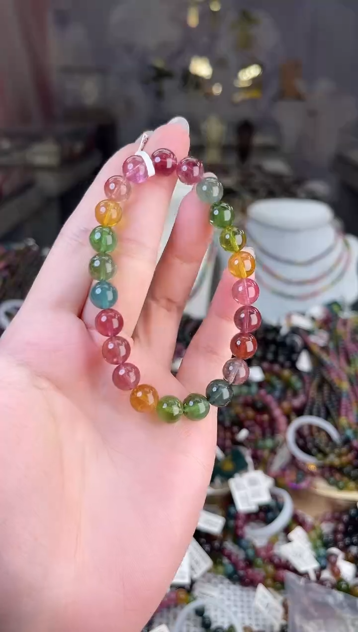 【闪购商品】/未镶嵌碧玺8mm+碧玺单圈多样性发货