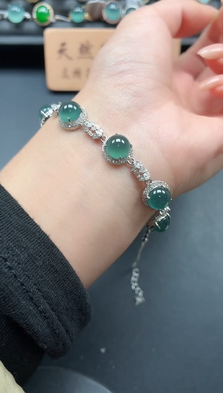 银S925镶嵌戒指翡翠111