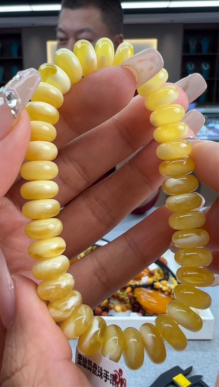 【闪购商品】琥珀手链未镶嵌53秒拍号