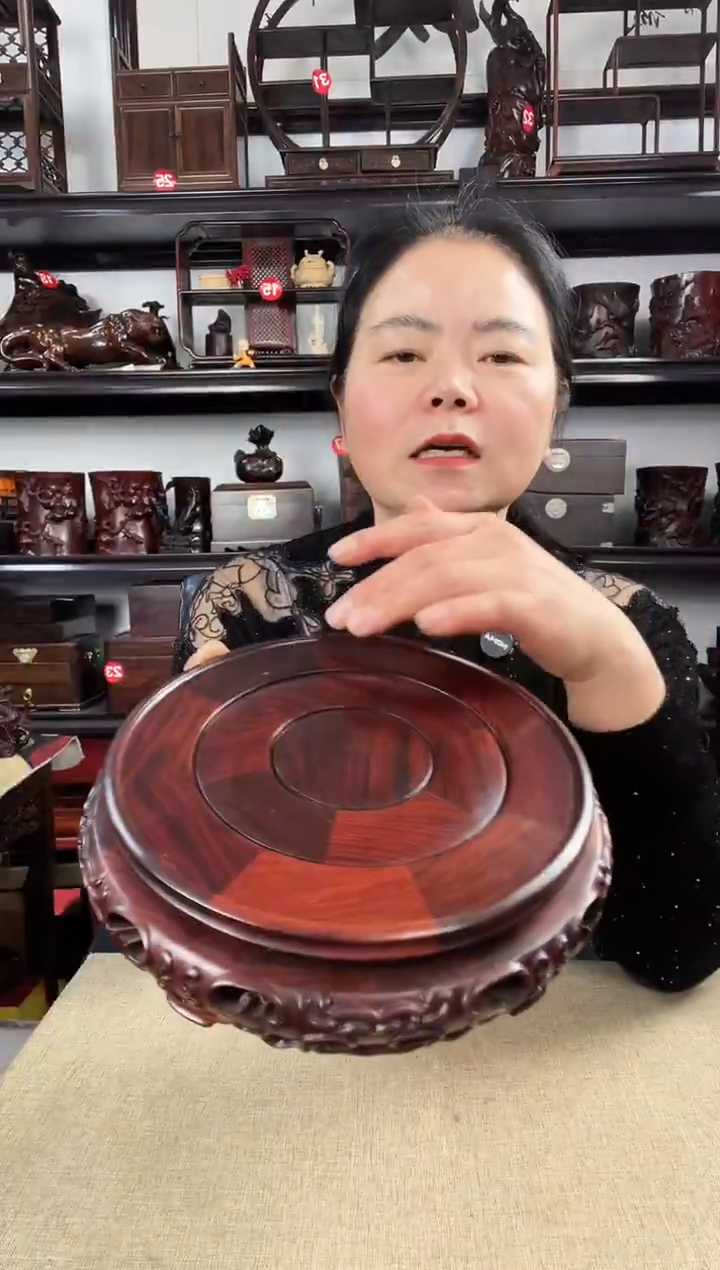 木旋转18红老李红木工艺品