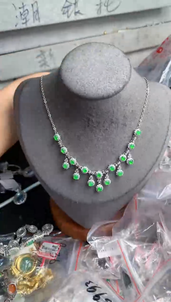 银S925镶嵌戒指翡翠1010---5