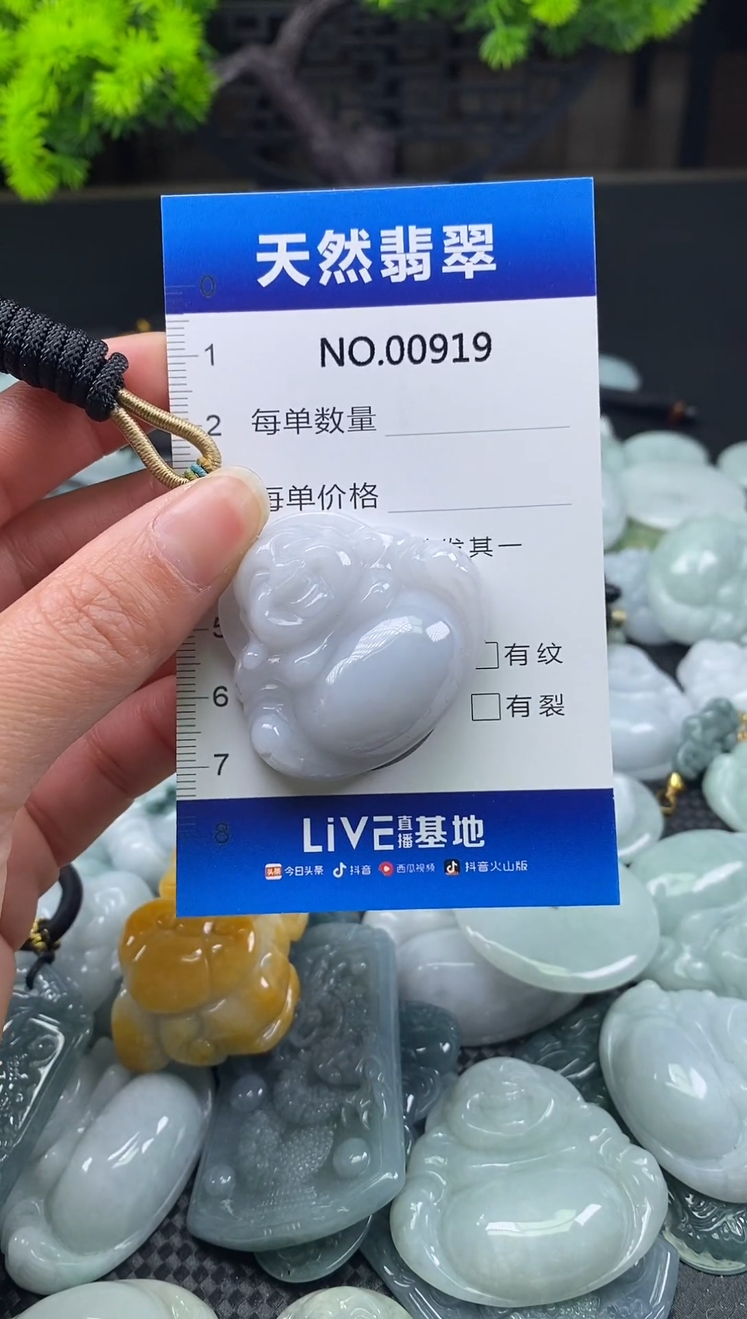 颈饰未镶嵌翡翠天然缅甸翡翠919